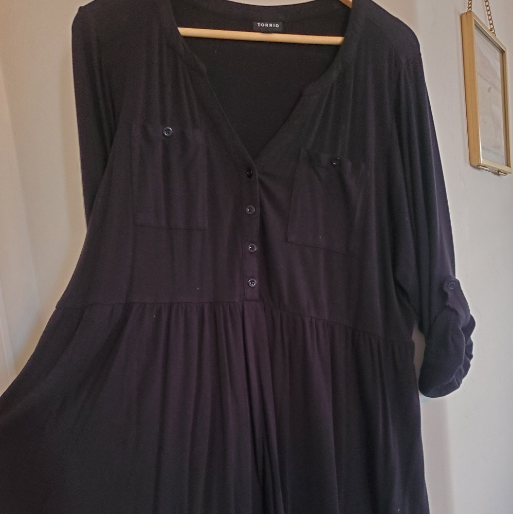 Torrid 3/4 sleeve babydoll top